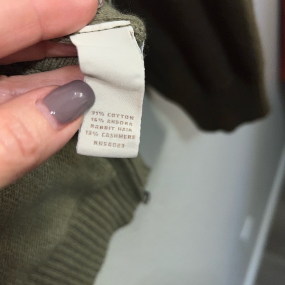 Banana Republic Men Luxury Blend Cashmere Full Zip Raglan Sleeve Sweater Sz XL - Picture 3 of 9